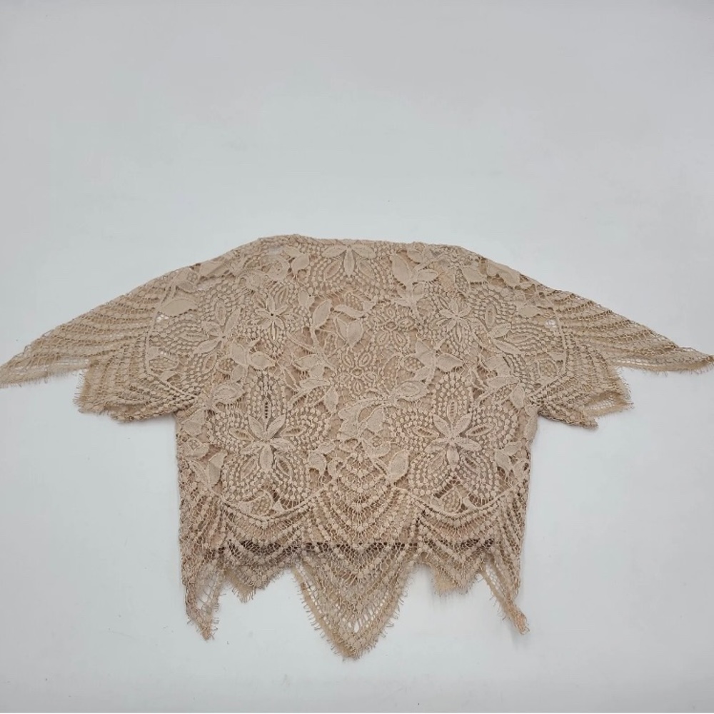 🍋 For Love & Lemons   Luna Lace Crop Top Pink Guava Size Small